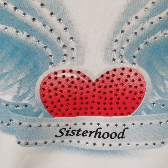 Sisterhood of Bitches White Printed Top. - Picture 5 of 7